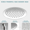 Round Chrome Brass Rain Concealed Shower Set